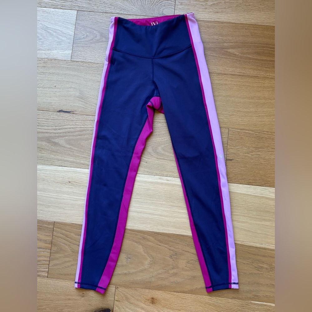 IVL collective pink and purple high rise leggings